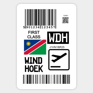 Windhoek Namibia travel ticket Magnet